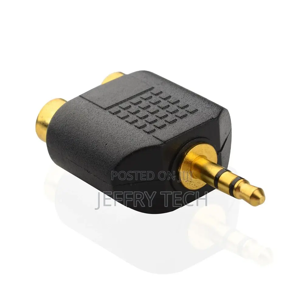 3.5mm Jack Stereo Male to 2 RCA Plug Female Adapter M/F Y Sp