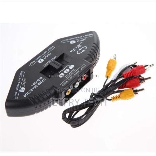 3 Port AV Audio RCA Phono Selector Switch 3 Way Audio Video