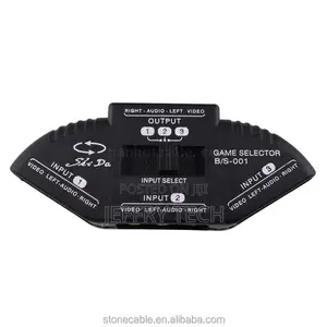 3 Port AV Composite + Audio RCA Phono Selector Switch for Vi