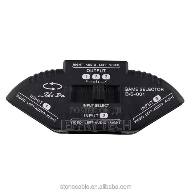 3 Port AV Composite + Audio RCA Phono Selector Switch for Vi - thumbnail 2