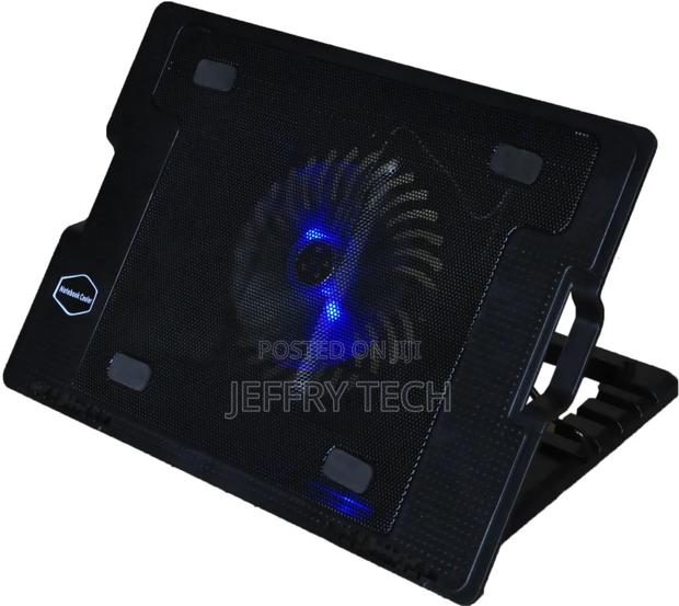 Laptop Cooling Stand Metal Mesh Surface With Silent Fan - thumbnail 2