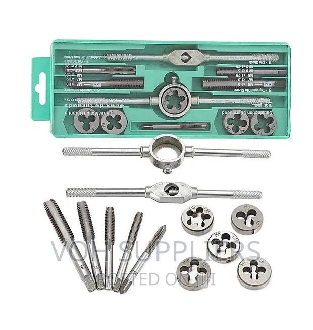 12pcs M6 to M12 Tap and Die Set With Wrench Handle