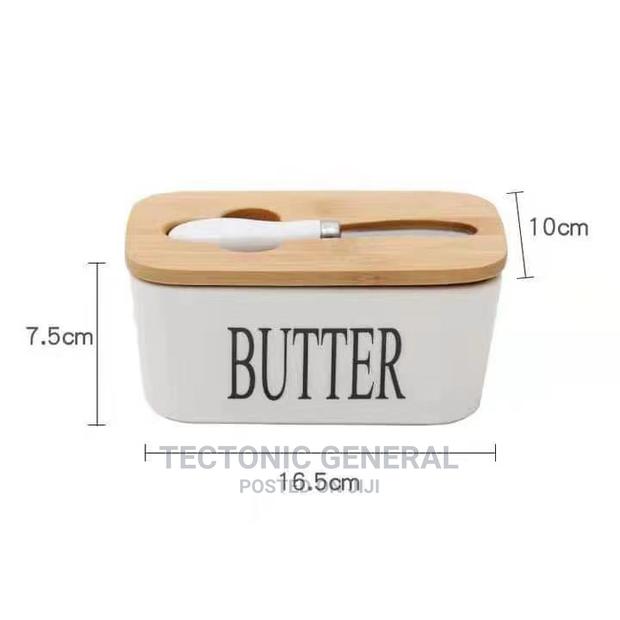Butter Spread Kit Ceramic, Airtight Bamboo + Spread Knife - thumbnail 5