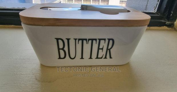 Butter Spread Kit Ceramic, Airtight Bamboo + Spread Knife - thumbnail 4