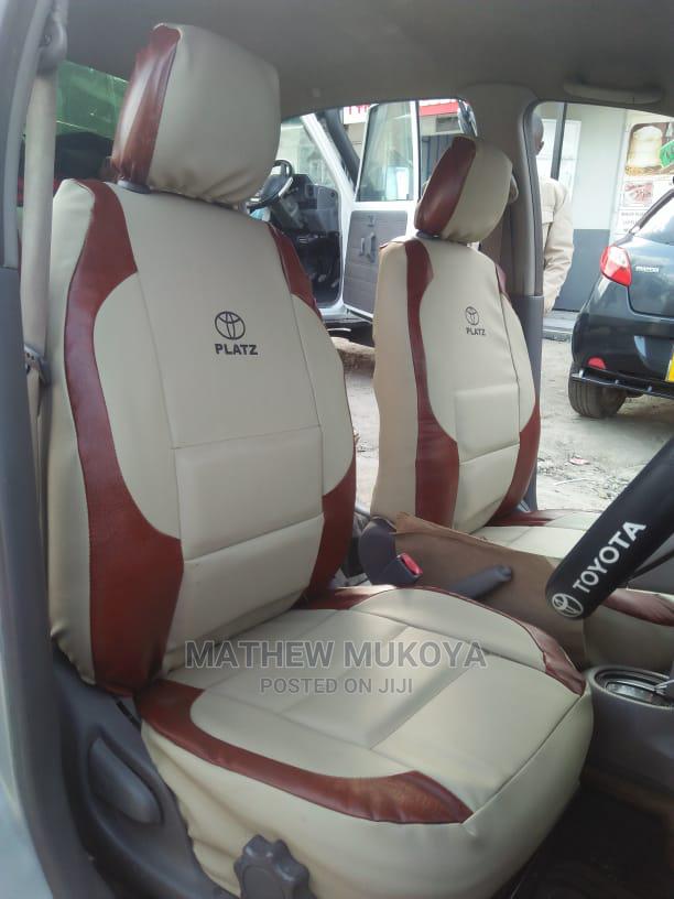 Beige Brown Platz Seat Covers - main view