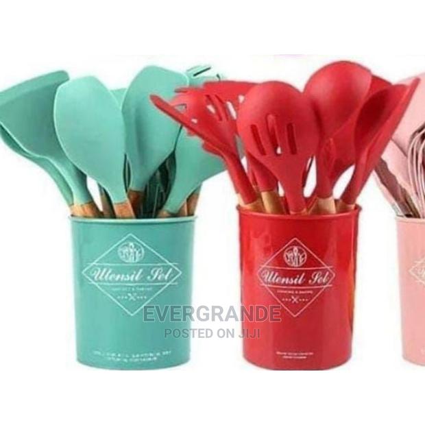 Silicone Spoons(2000/=). Green, Pink, Grey - main view