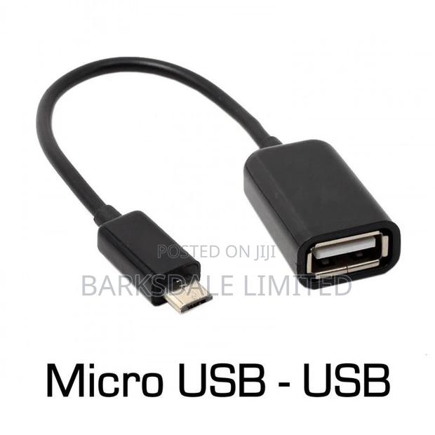 Micro USB Connector White Type B Adapter OTG Cable + GIFT - thumbnail 3