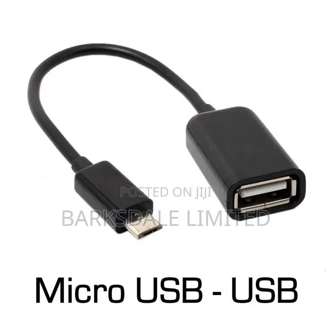 Micro USB Connector White Type B Adapter OTG Cable + GIFT