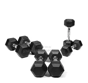 5k-50kg Hex Dumbbells Rubber Coated for Home and Gym Use