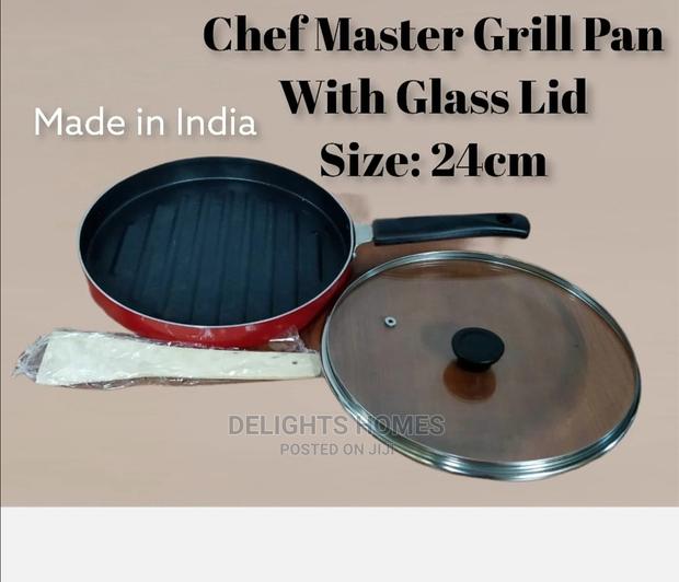 24cm Chef Master Grill Pan With Glass Lid