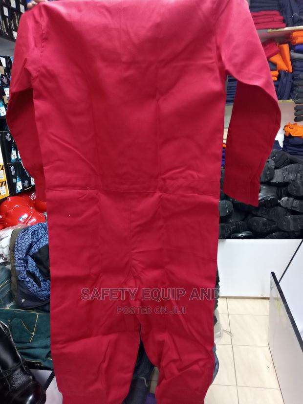 Red Plain Overalls in Stock - main view