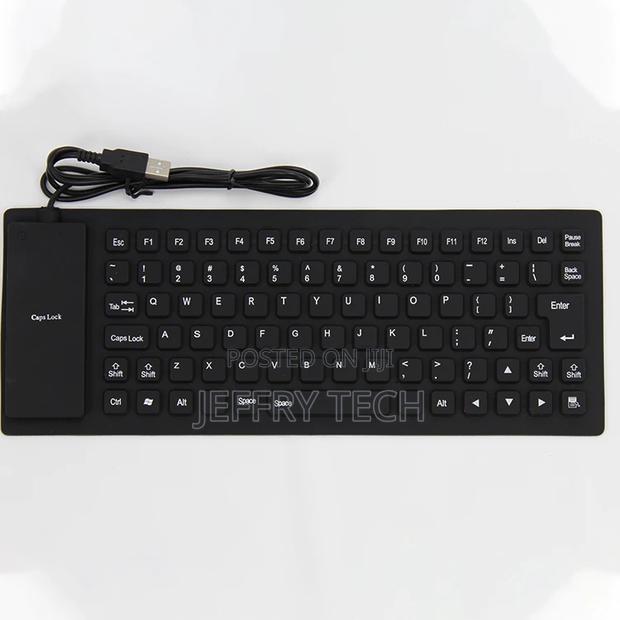 Travel Rolled Up Usb Computer Keyboard Portable Folding Fold - thumbnail 2