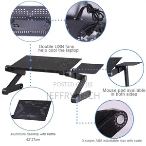 Portable Height Adjustable Aluminum Alloy Computer Table Lap