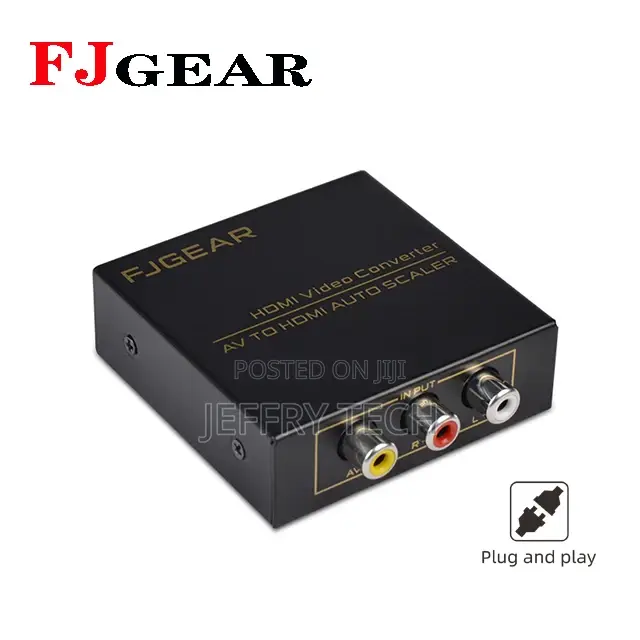 Rac AV to HDMI Auto Converter/Scaler 1080P for TV Adapter C