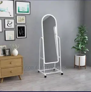 Portable Dressing Mirror White and Black
