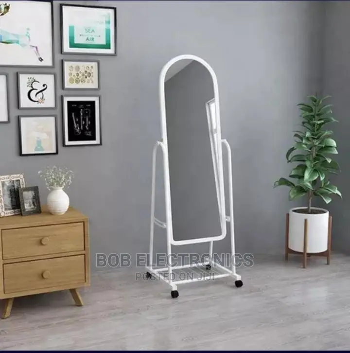 Portable Dressing Mirror White and Black