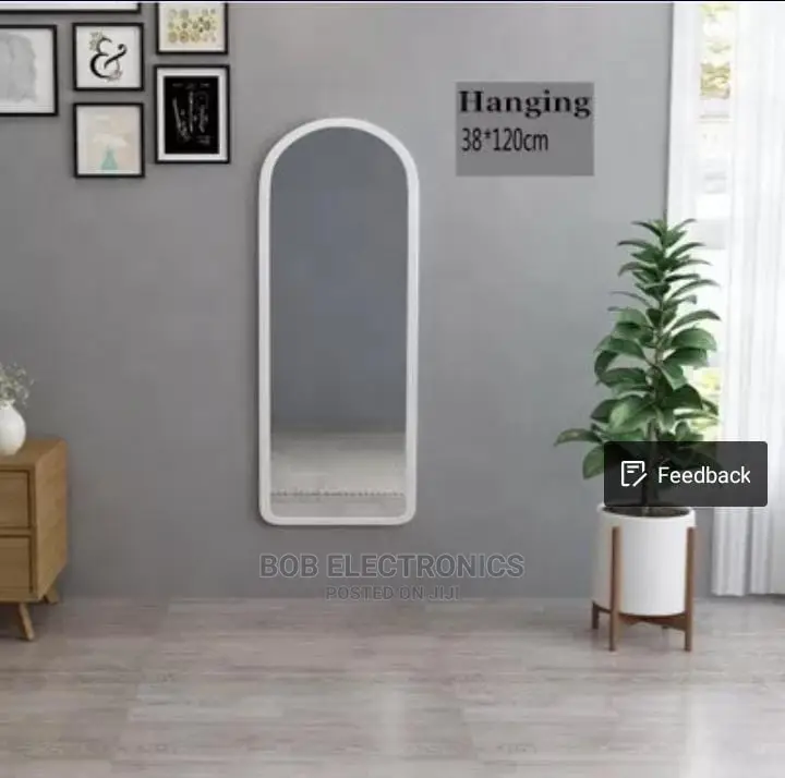 Portable Dressing Mirror White and Black