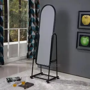 Portable Dressing Mirror White and Black