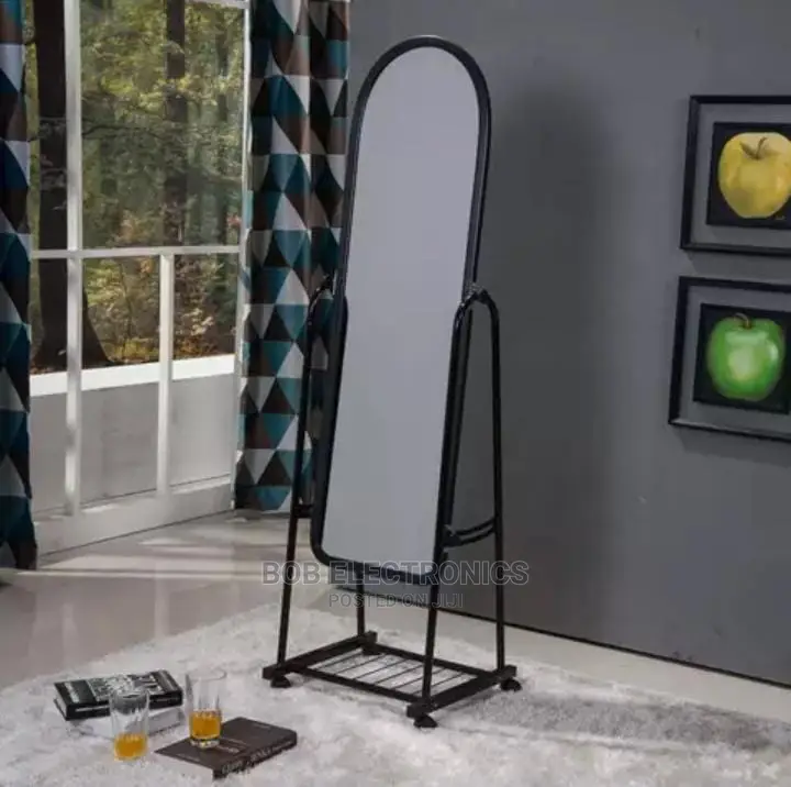 Portable Dressing Mirror White and Black