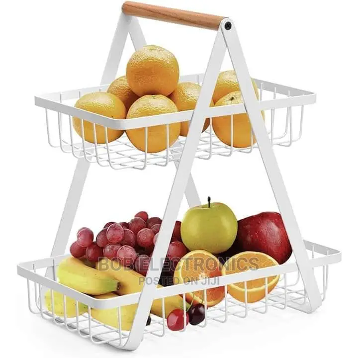 2 Tier Detachable Fruit Metallic Rack