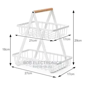 2 Tier Detachable Fruit Metallic Rack