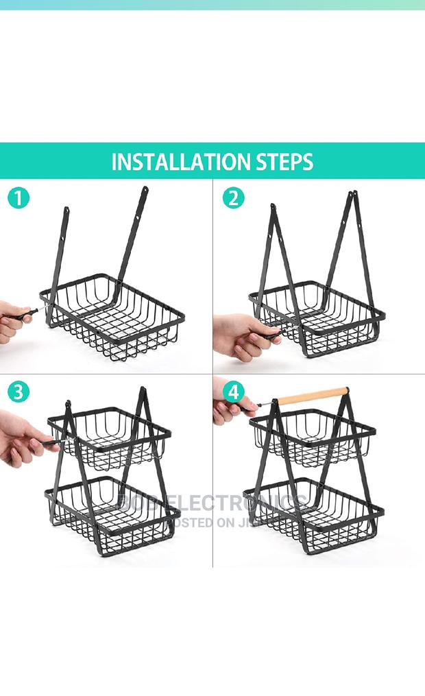 2 Tier Detachable Fruit Metallic Rack