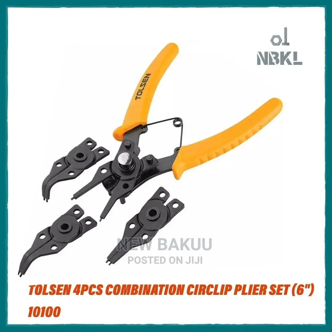TOLSEN 4pcs Combination Circlip Plier Set (6") 10100