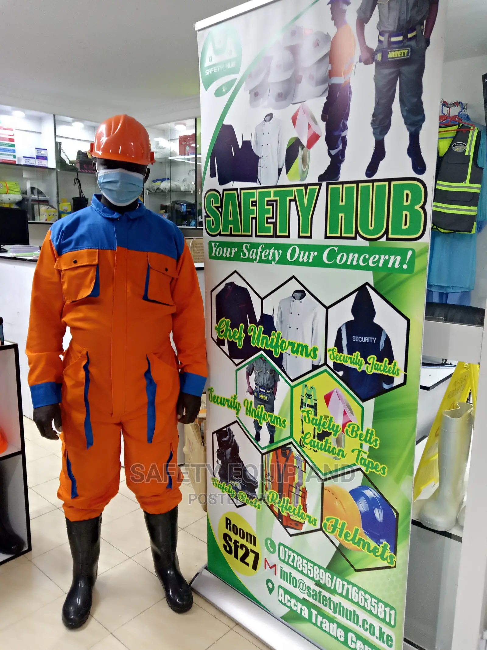 Orange Cargo Working Overalls