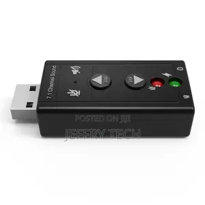 External USB Sound Card 7.1 Channel 3D Audio Adapter With 3.