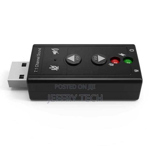 External USB Sound Card 7.1 Channel 3D Audio Adapter With 3.
