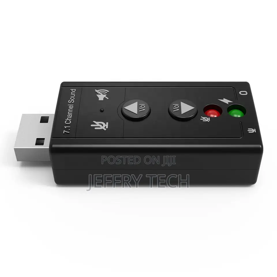 External USB Sound Card 7.1 Channel 3D Audio Adapter With 3.