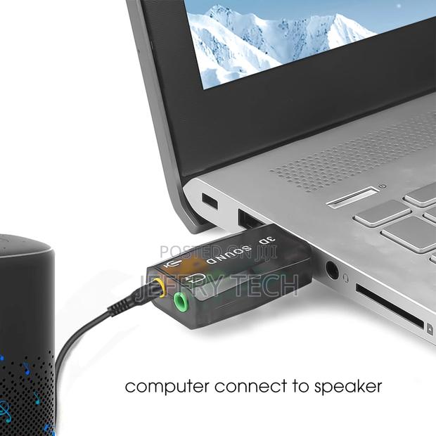 External USB 2.0 Mic Speaker 3D 5.1 Channel Audio Sound Card - thumbnail 3