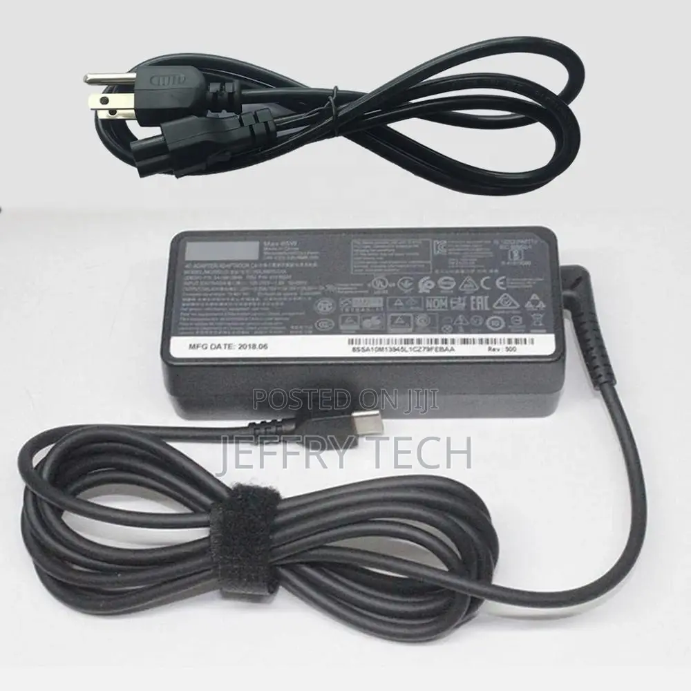Laptop Charger 65W USB-C AC Adapter for Lenovo Yoga C930-13