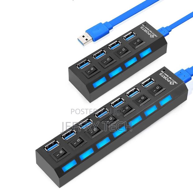 7 Port USB 3.0 Hub Multi Splitter 7 Port Multiple USB2.0 Exp - thumbnail 3