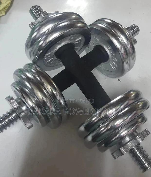 Affordable Chrome Dumbbell - main view