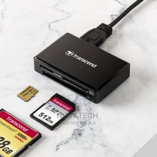 Transcend Card Reader USB 3.1 Black - Micro SD, SD and Compa - main view