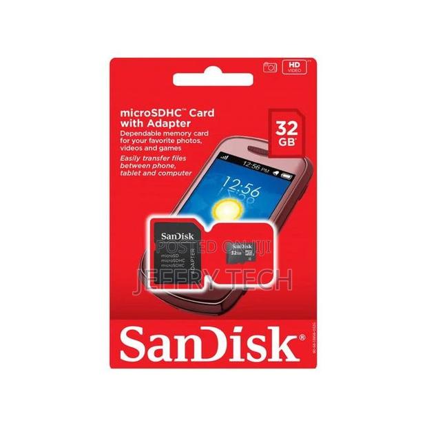 Sandisk 32GB, Micro SD - Black - main view