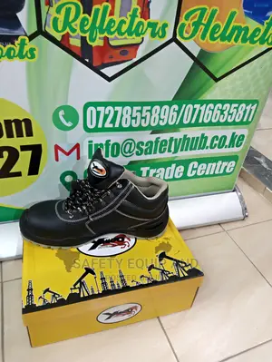 Black Leather Industrial Boots