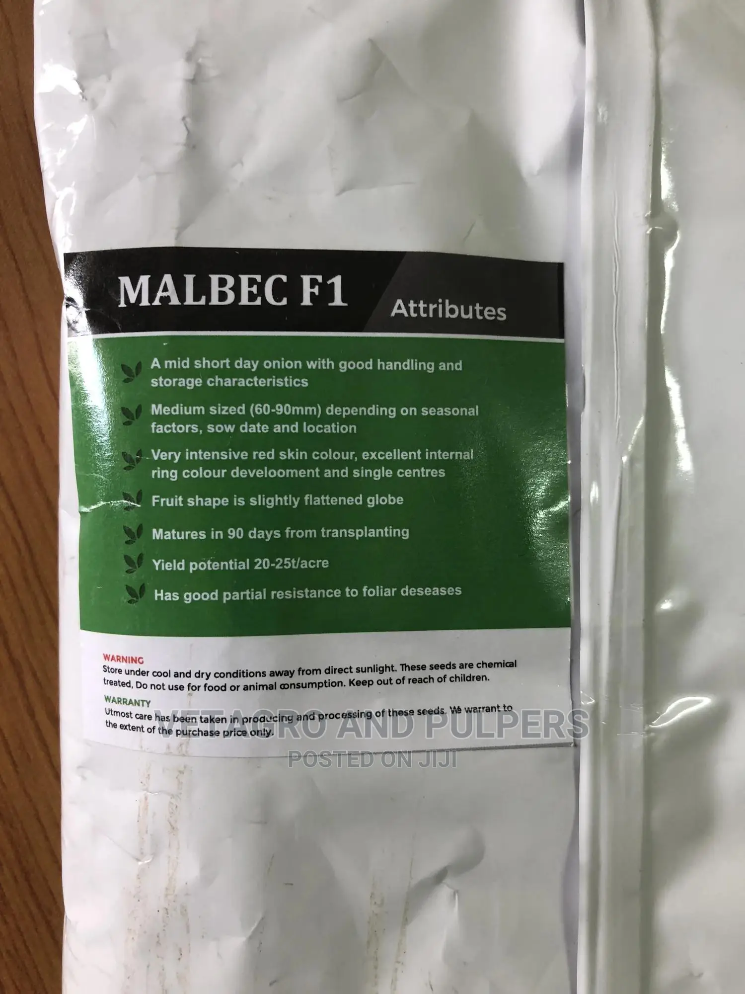 Hybrid Onions Malbec F1 100,000 Seeds (400gm)