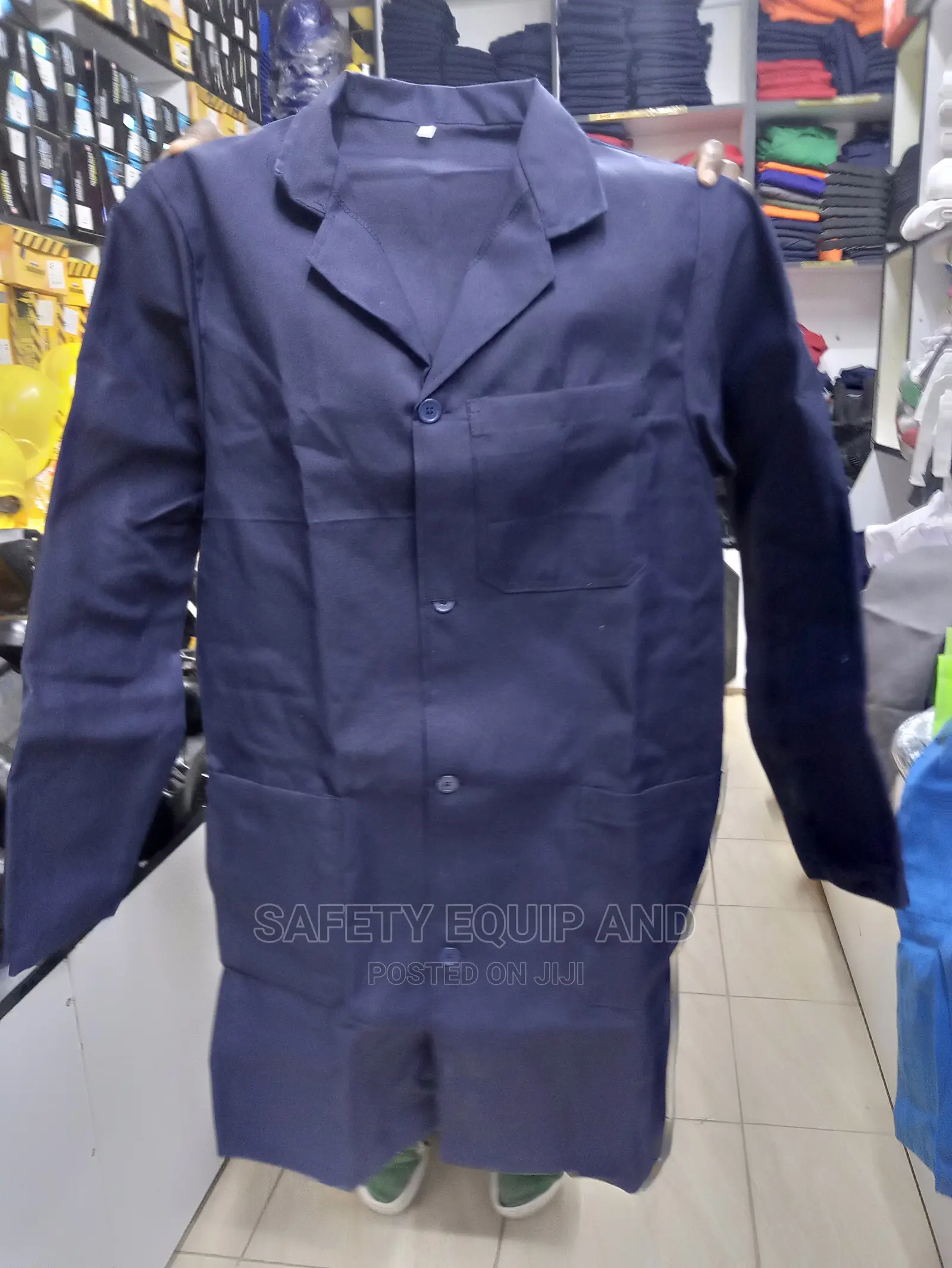 Plain Navy Blue Industrial Safetywear