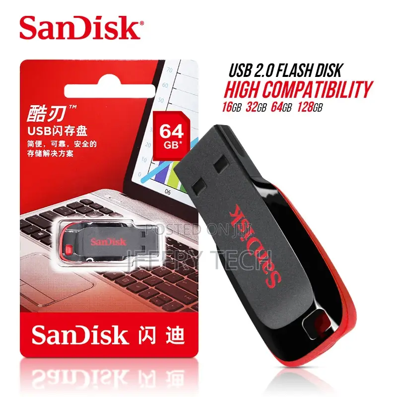 Sandisk Cruzer Blade CZ50 USB Flash Pen Drive 64GB