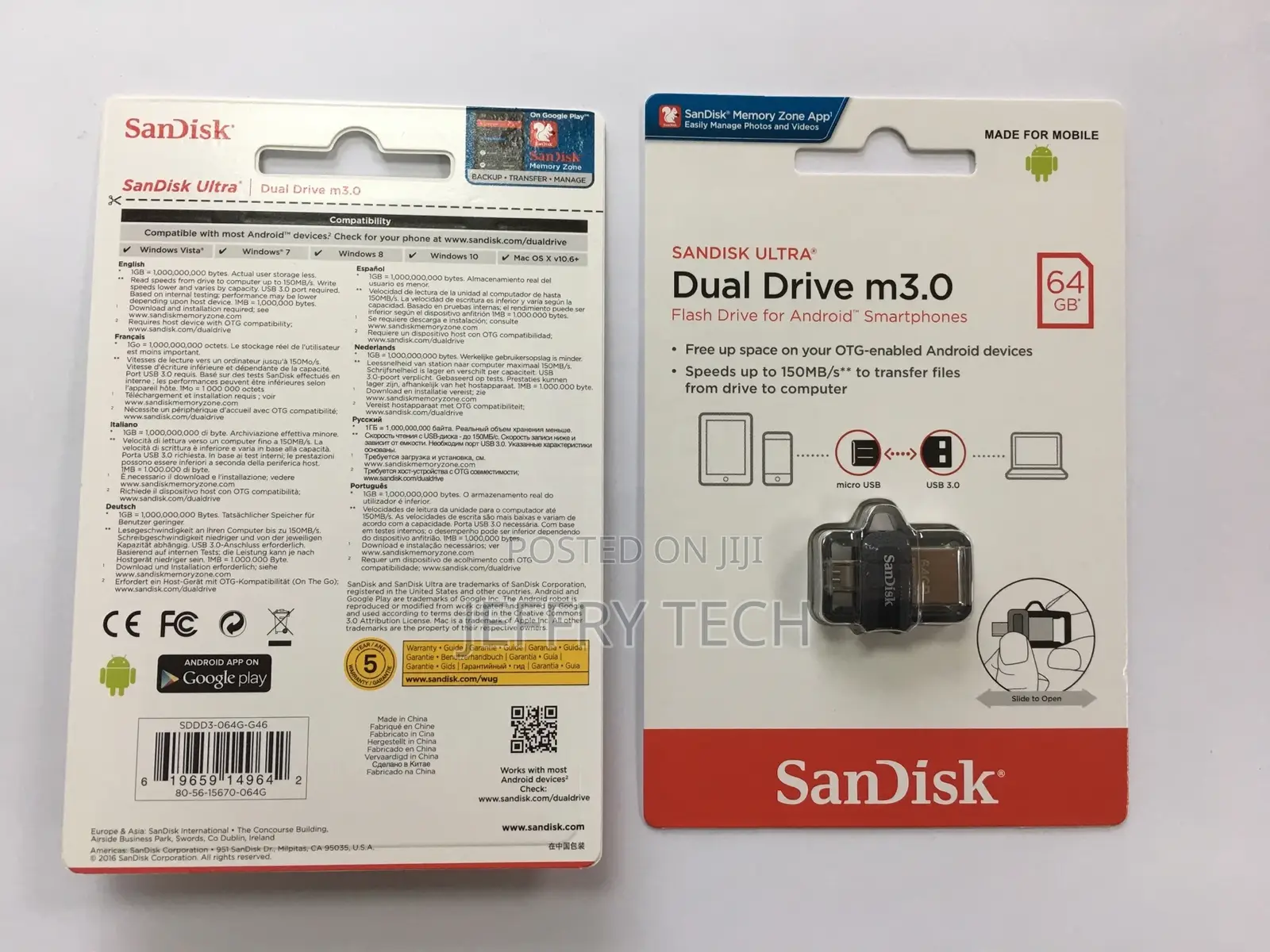 In Stock Ultra Dual USB Sandisk 64GB