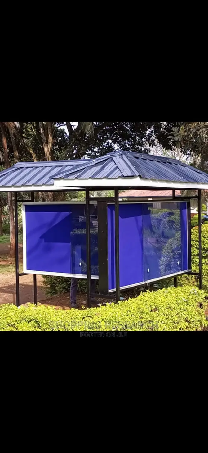 Glass Sliding Pin Board Outdoor With Canopy and Shade