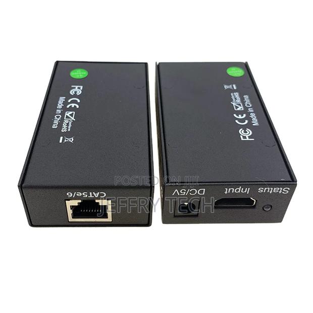 4K HDMI Extender 60m HDMI TO RJ45 Adapter With Black Color