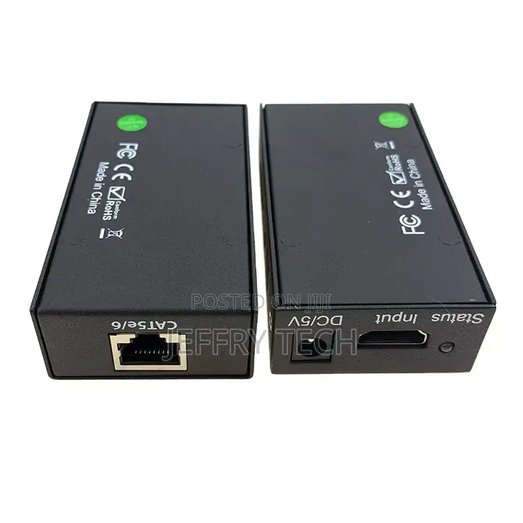 4K HDMI Extender 60m HDMI TO RJ45 Adapter With Black Color
