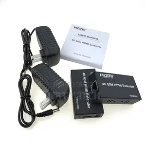 4K HDMI Extender 60m HDMI TO RJ45 Adapter With Black Color