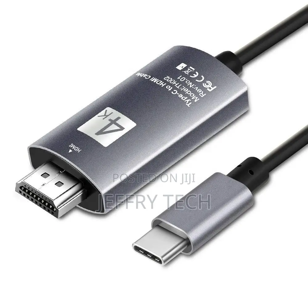 USB C to HDMI Cable 2 Meters, USB 3.1 Type C Thunderbolt 3 P