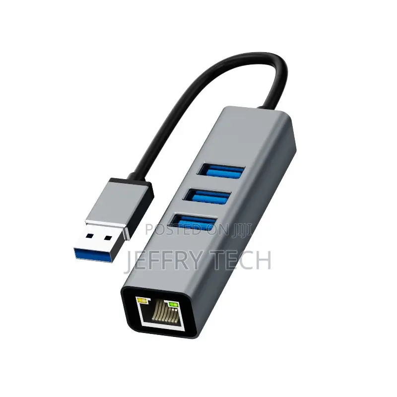 4 Port Ethernet USB Hub USB to Lan 1000mbps Network Connecto