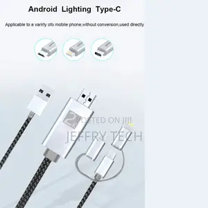 3 in 1 Smart Mobile Phone to HDTV HDMI Mirroring Adapter Ca