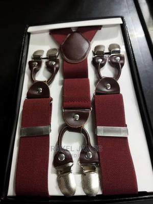 Maroon Double Clip Suspender - thumbnail 2